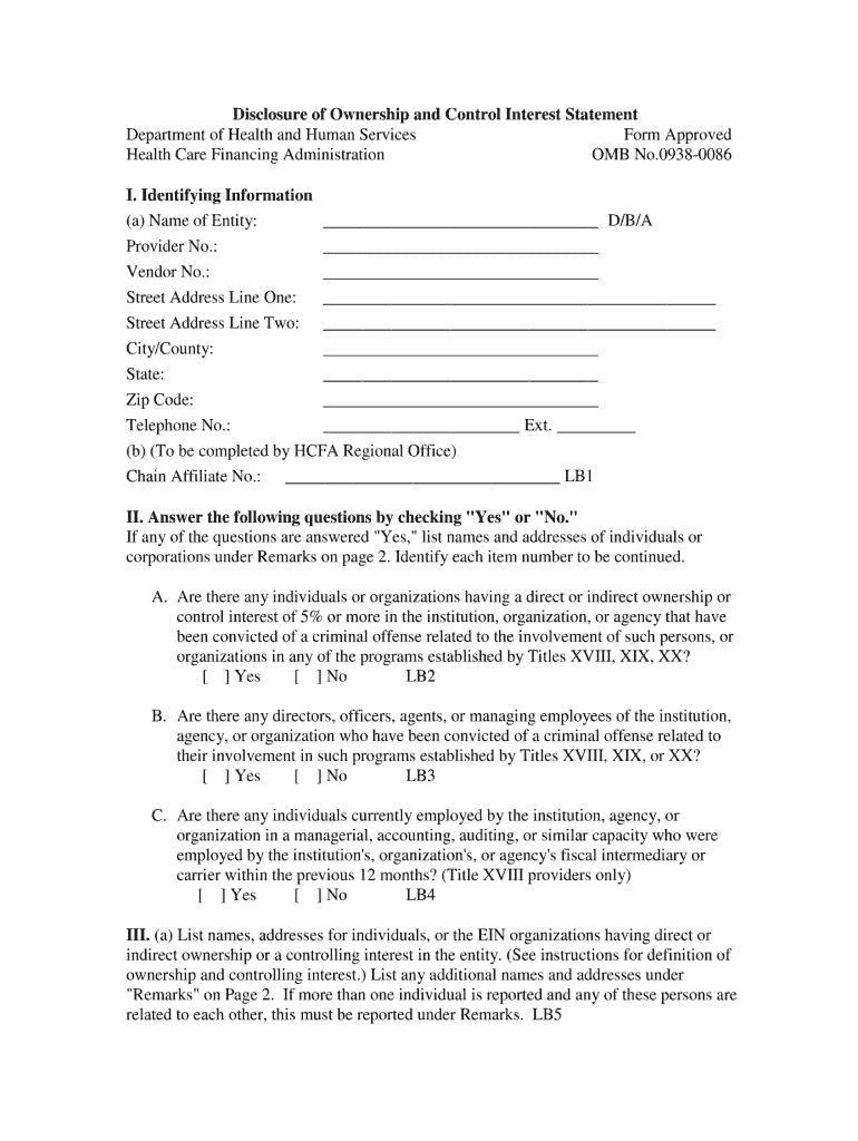 Omb 0938 0086 Form