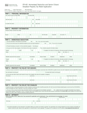 Fr Hd Homestead Deduction Form