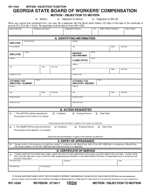  Wc 102d Form 2011-2024