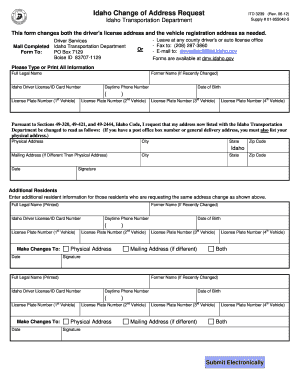  Idaho Dmv Forms 2012