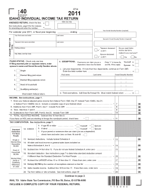 Form 40 Idaho