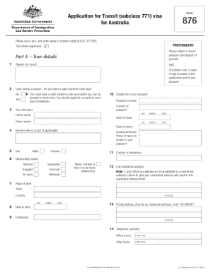  Form876 Australia PDF 2014
