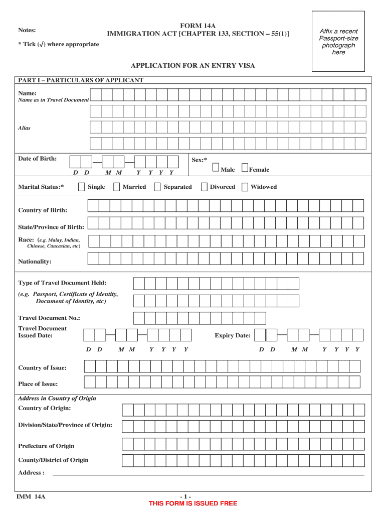 Form 14a Singapore Sample Filled