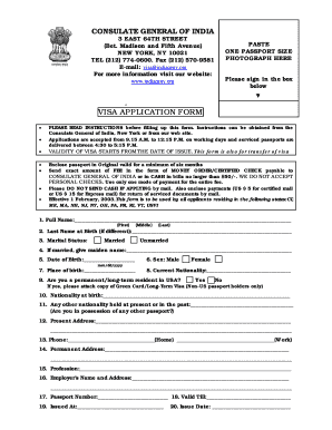 Visa Application Form