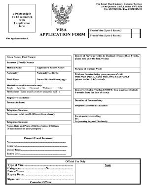 Singapore Visa Application Form PDF