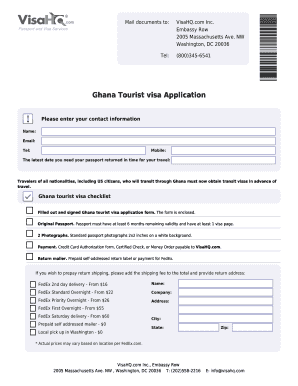 Ghana Visa Application Form