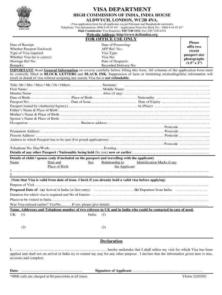 Writable Software Visa Application Form Pakistan