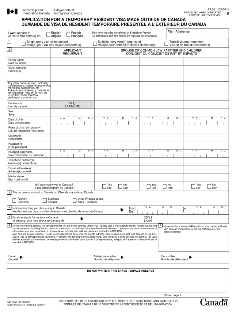  Imm 5257 Form 2019