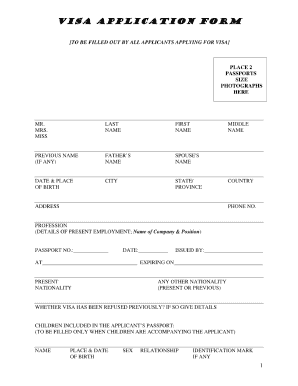 Application for Ghana Entry Permitvisanew York Consulate Form