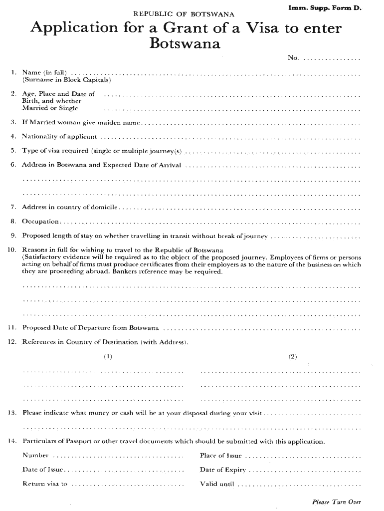 Application for a Grant of a Visa to Enter  SCECSAL  Scecsal  Form