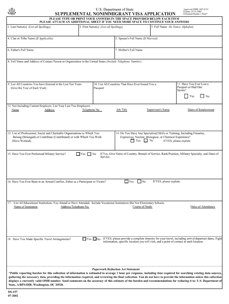  Ds 157 Form DOC 2017