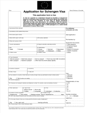 Greece Visa Application Form PDF