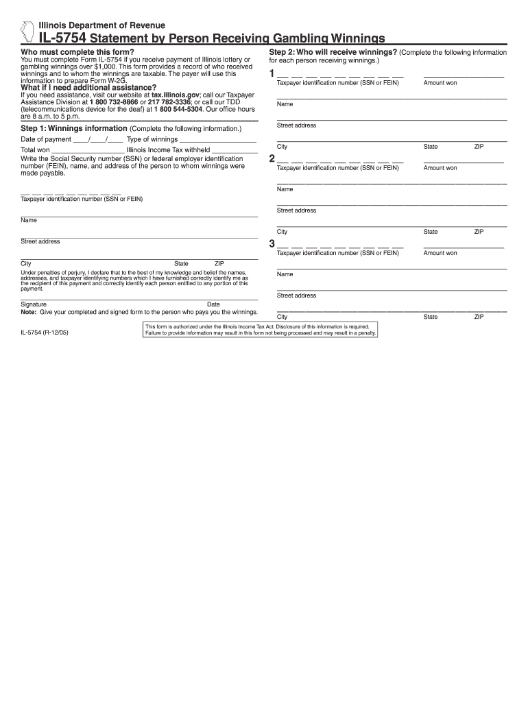 Il 5754 Form