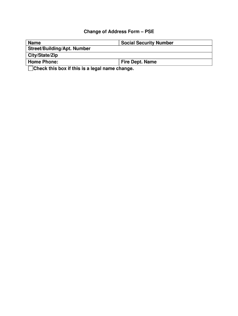 Social Security Change of Address Form 8822