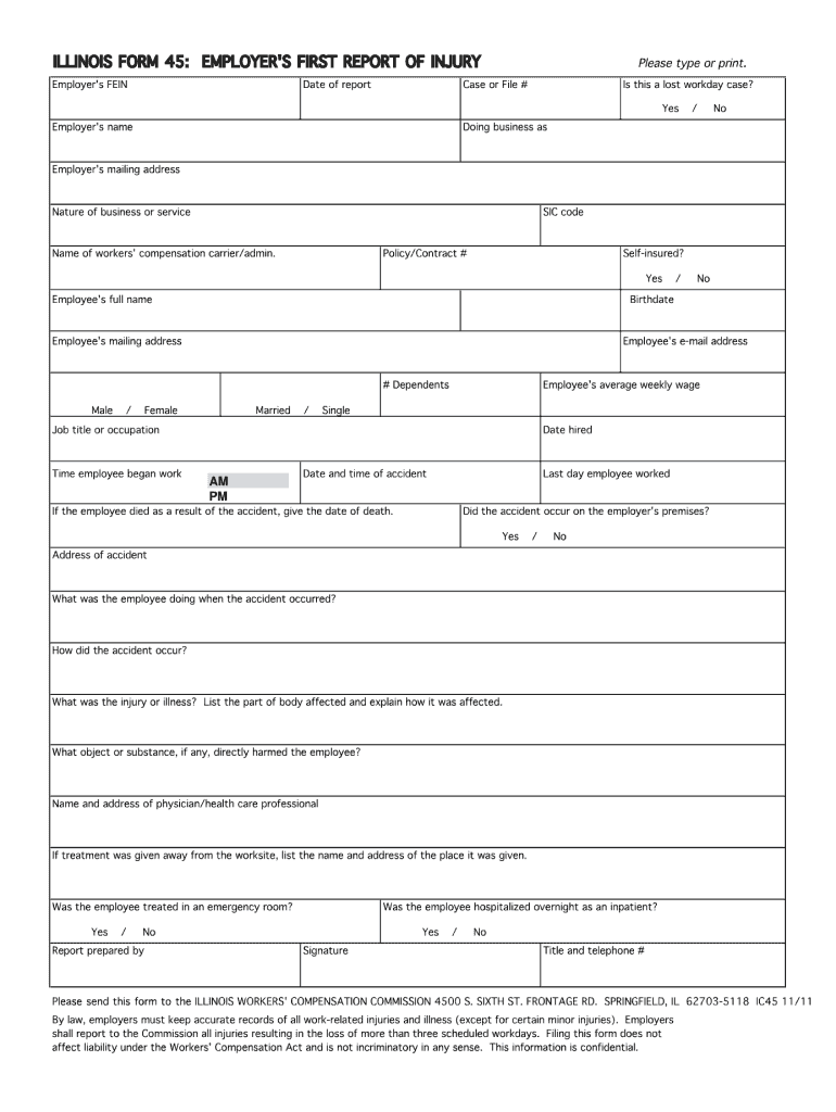  Illinois Form 45 2011-2024