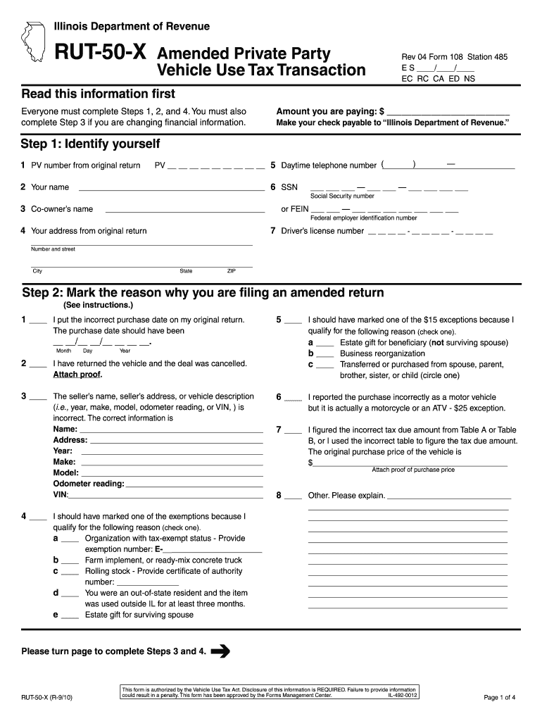  Rut 50 Form 2010