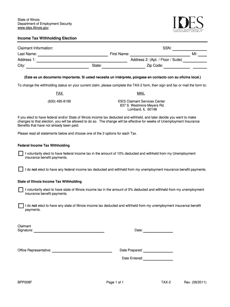 Ides Withholding Change Form