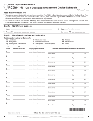 Illinois Rcoa 1 Form