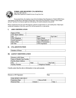  Indiana Cna License Renewal 2005-2024