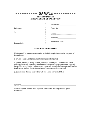 Notice of Appearance  Form