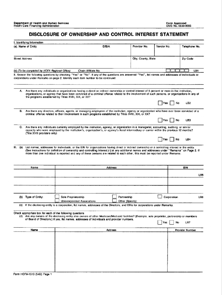 Statement Disclosure Ownership  Form