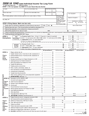 iowa tax form 1040 2006 forms income sign individual ia state signnow printable pdffiller
