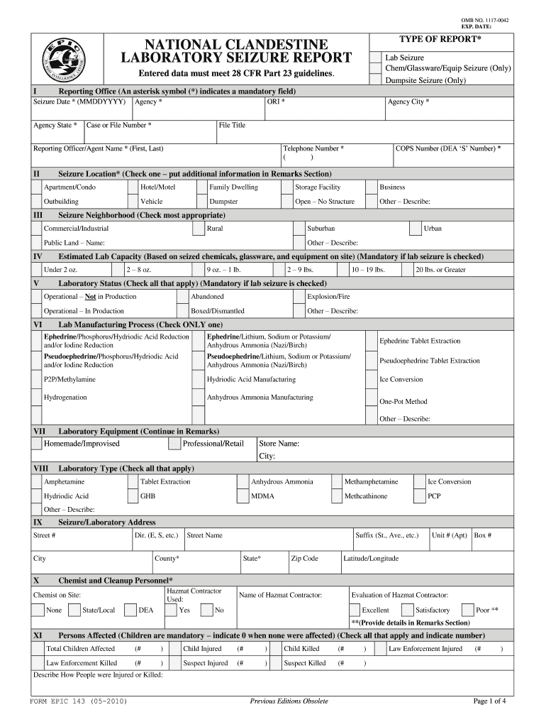  Dea Seizure Paperwork 2010-2024