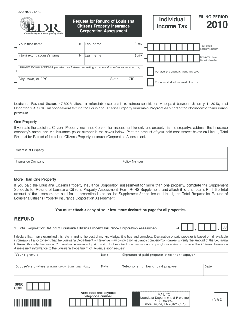  R 540ins  Form 2010