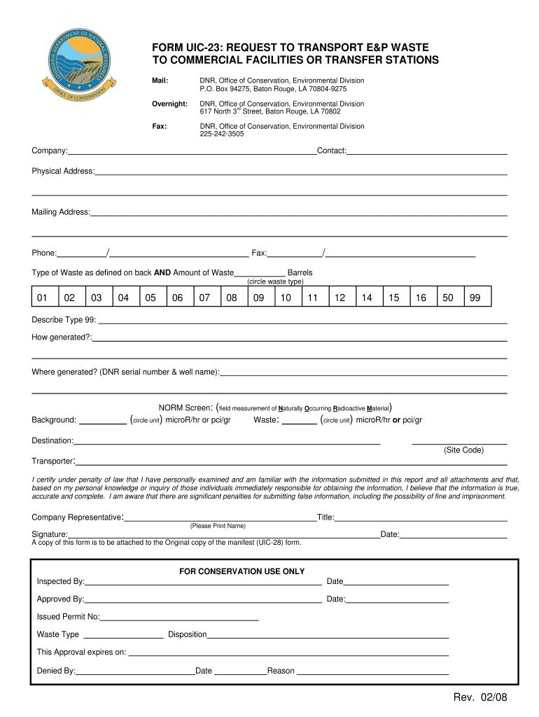  Form Uic 23 2008-2024