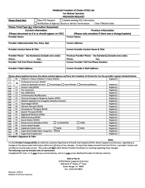  Louisiana Dom of Choice List Form 2011