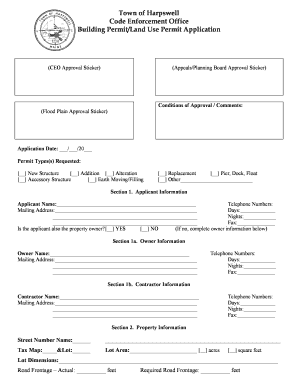 Maine Building Permit Application  Form