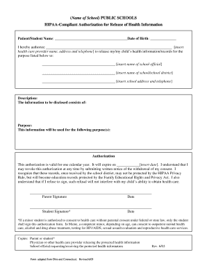 HIPAA Form