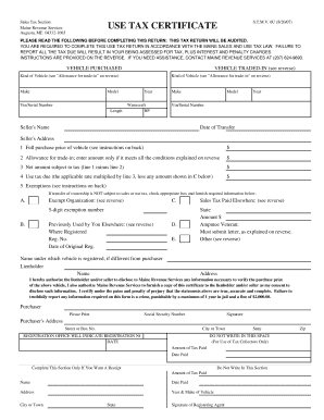 Maine Use Tax Form