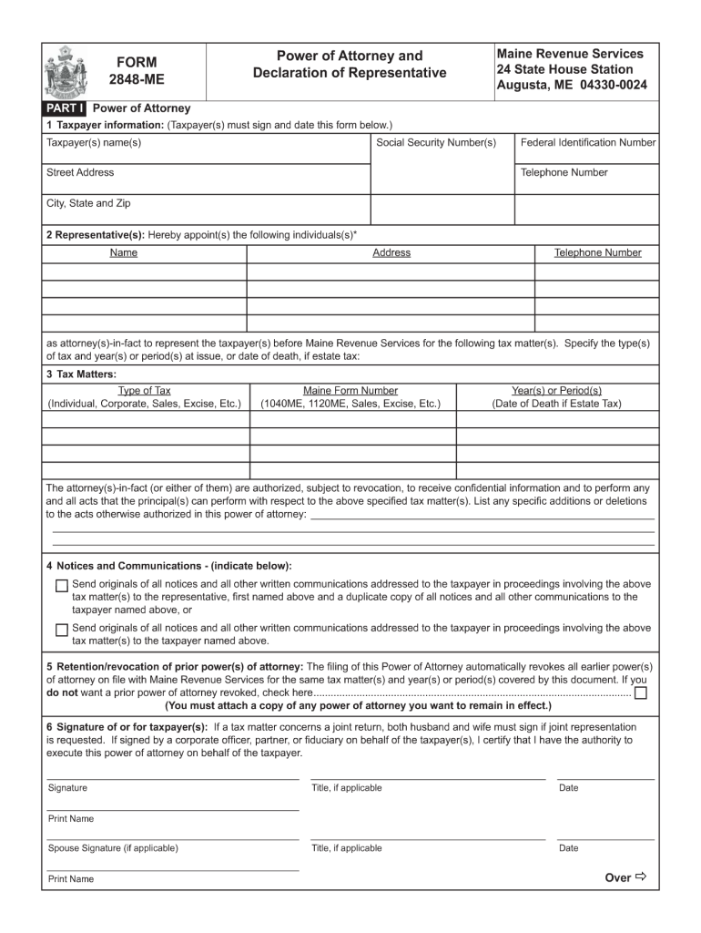  Form 2848 Me 2007