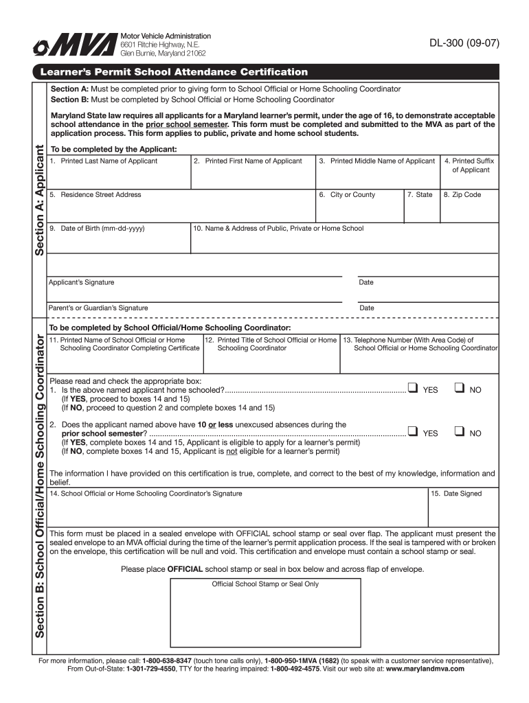 Dl 300 Form