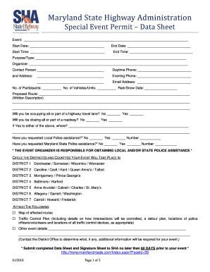 Special Event Permit  Form