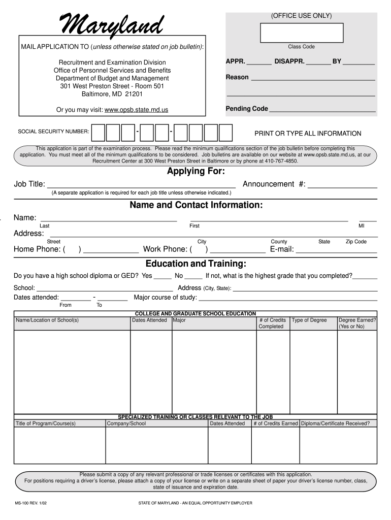  Ms 100 Form 2002