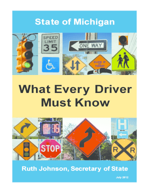 What Every Driver Must Know Michigan PDF  Form