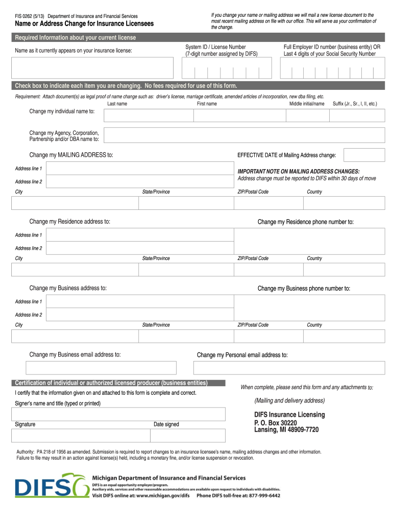 Fis0262 Form 2011