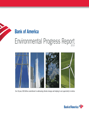 Bank of America Environmental Progress Report Form