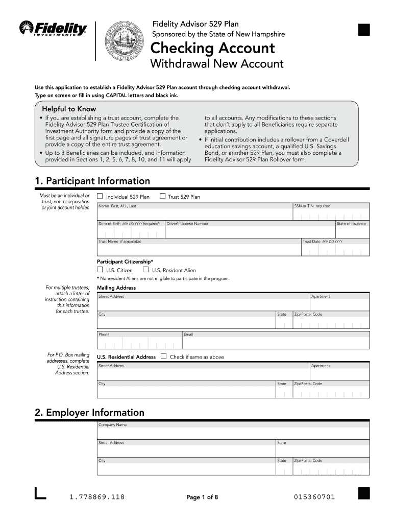 Bank of America Application PDF Form
