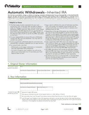 Fidelity Inherited Ira  Form