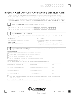 Fidelity Check Writing  Form