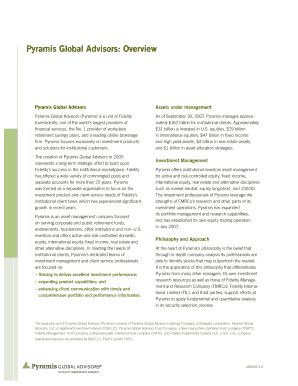 Pyramis Global Advisors Form Adv