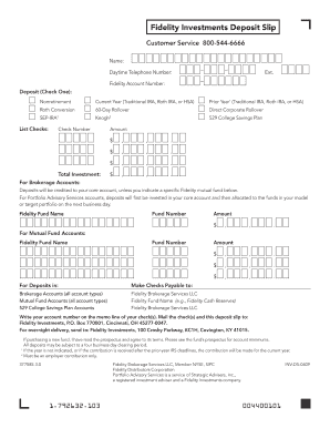 Fidelity Bank Deposit Slip  Form