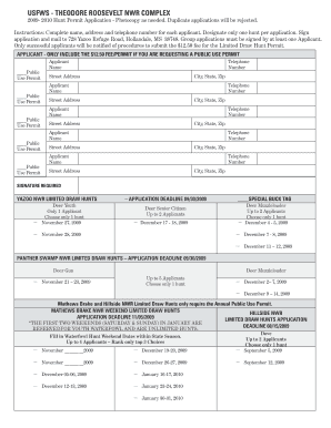 Theodore Roosevelt National Wildlife Refuge Permit  Form