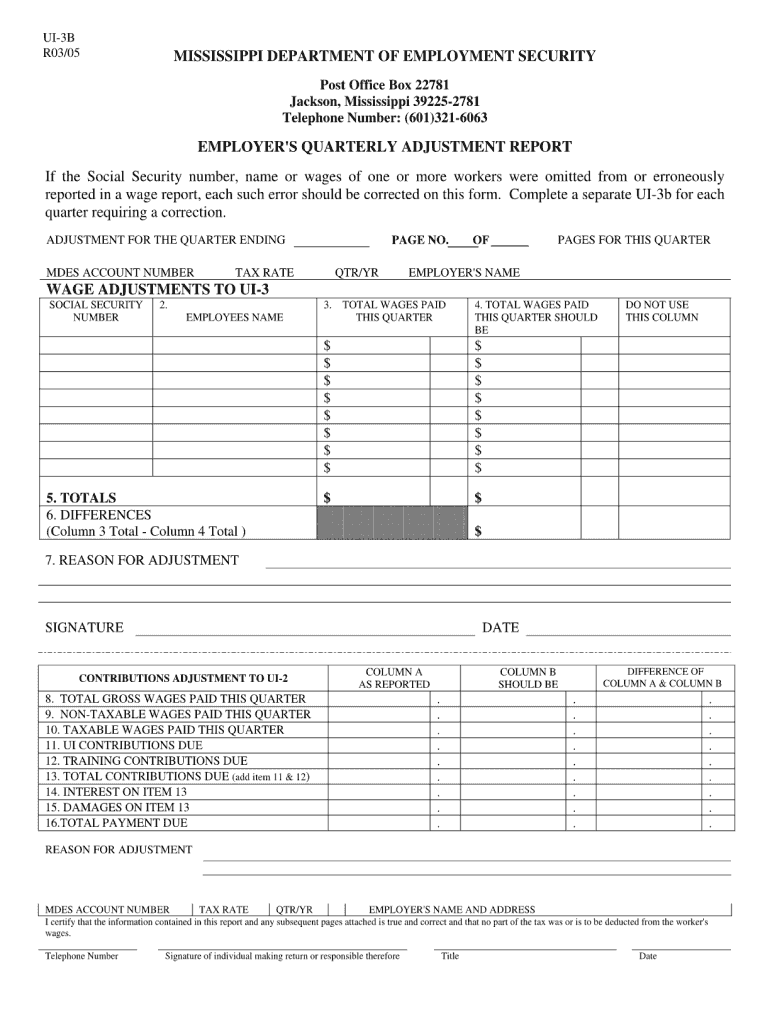 Get and Sign Mississippi Department of Employment Security 2005-2022 Form