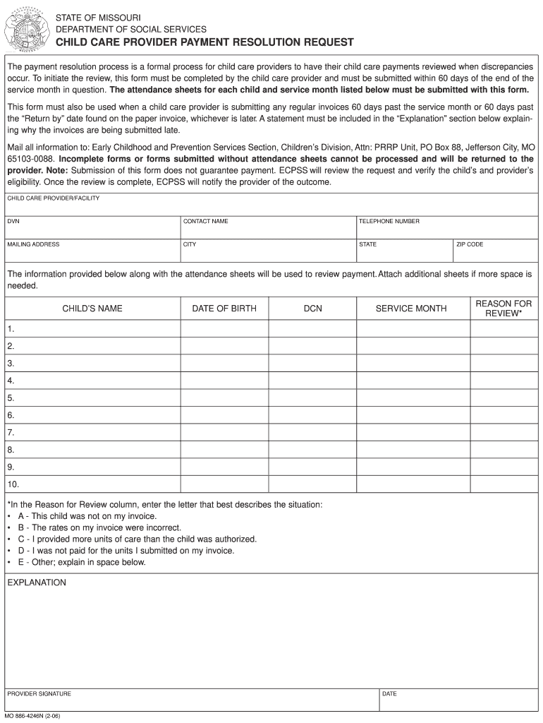 Missouri Social Forms