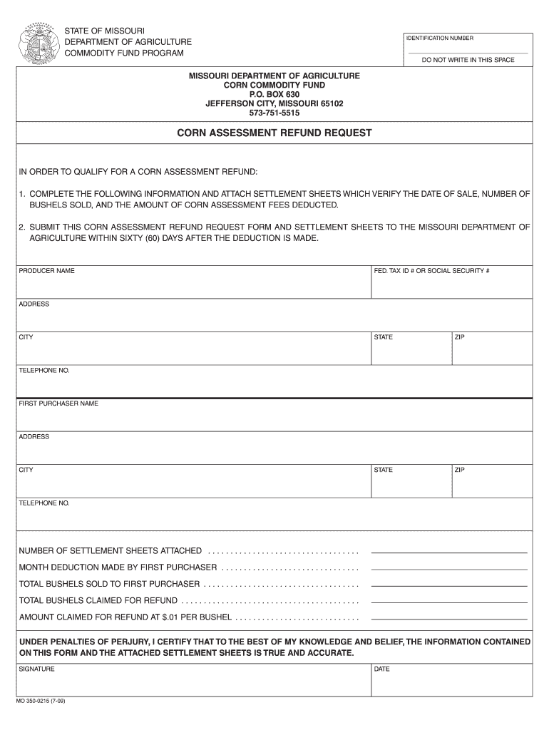 Iowa Corn Checkoff Refund Form