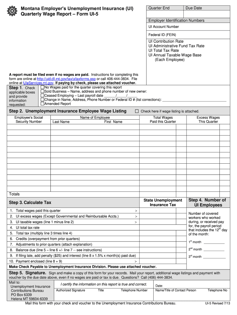 Montana Labor Forms